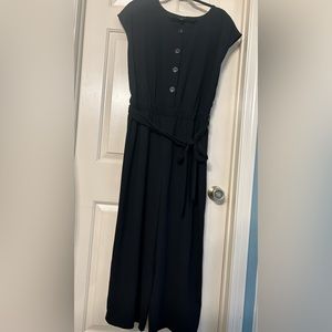 Worthington Black button up jumpsuit wide leg size XL